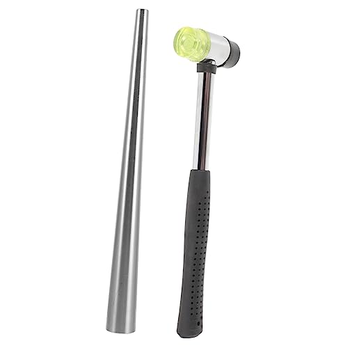 KALLORY Ring Mandrel for Ring Making Lightweight Rubber Hammer DIY Jewelry Tools Set