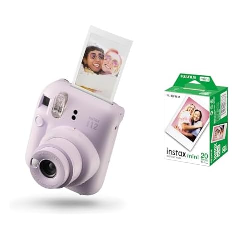INSTAX Mini 12 Instant Film Camera with Selfie Lens Cover