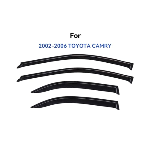 Image of Window Visors Rain Guards Shield for 2002-2006 Toyota Camry, Out-Channel Window Vent Wind Deflectors Visors Shades for 02-06 Camry