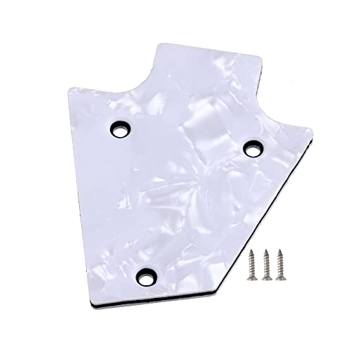 Plaque de protection pour guitare électrique blanc nacré cache truss rod