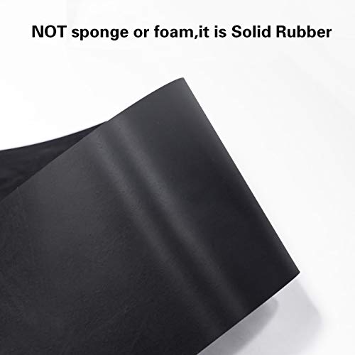 TORRAMI Solid Neoprene Rubber Strips Roll 1/8 (.125) inch Thick X 2 inch Wide X 10 Feet, for DIY Weather Stripping, Gasket, Seal