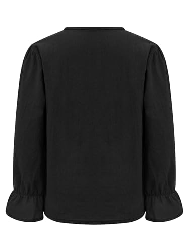 Boys Medieval Pirate Shirts Kids Renaissance Viking Warrior Knight Shirts Long Sleeve Casual Top2