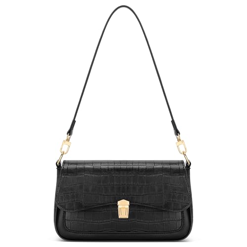 Image of KKXIU Small Shoulder Bag for Women Cute Hobo Handbags Mini Clutch Purses | Classic Trendy Retro Underarm Crossbody Bag with Detachable Straps, Zipper Closure