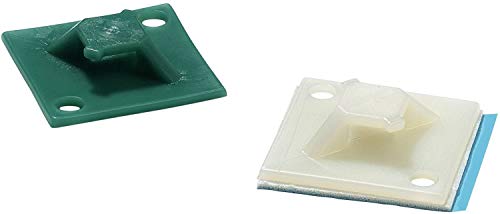Base fijación Thomas & Betts autoadhesiva de 29mm con soporte para tornillo natural 2
