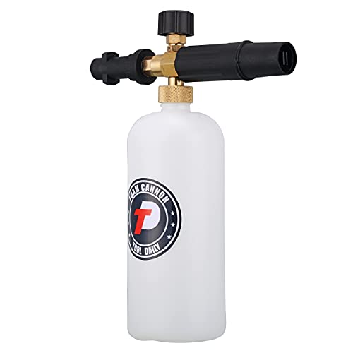 Tool Daily Adjustable Snow Foam Cannon Lance for Karcher K Series K2 K3 K4 K5 K6 K7 Pressure Washer Accessories, 1 Liter, Includes Car Wash Mitt