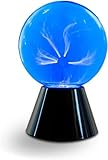 Tradeopia 6 Inch Blue Plasma Ball, Touch and Sound Sensitive, Novelty Lamp, Electric Plasma Ball, Magic Plasma Lamp, Lightning Plasma Ball, Plasma Ball for Decoration, Plasma Globe, Christmas Gift