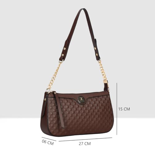 Image of ESBEDA Checks Texture Handbag | Ladies Purse | Stylish Handbag | Gift Bag For Women
