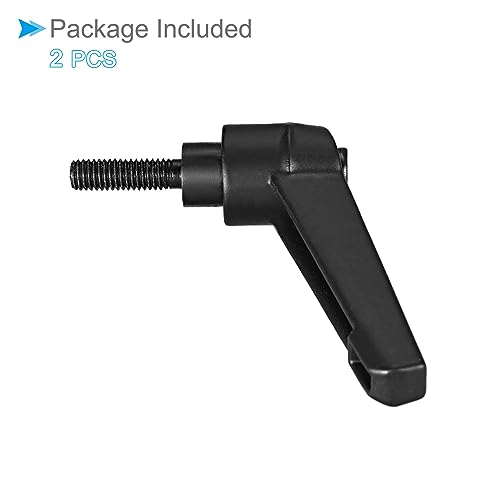 Image of Clamping Lever Handles, M5 x 16mm Male Thread, Adjustable Quick Release Locking Rotating Bolt Knobs Black - (Applications: for Lathe Machinery), 2-Pieces