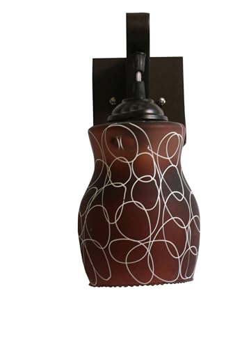 Image of Modern Decorative Designer Wall Light Industries for Living Room, Bedroom, Bedside, and Decorative Lighting Indoor Use, Bulb Not Included (Brown Barel, 2)