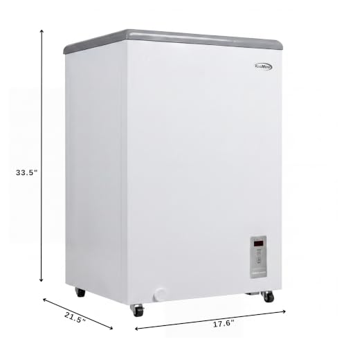 Image of KoolMore 22 in. Commercial Flat Top Ice Cream Display Freezer, NSF Listed, 3.4 Cu. Ft. in White