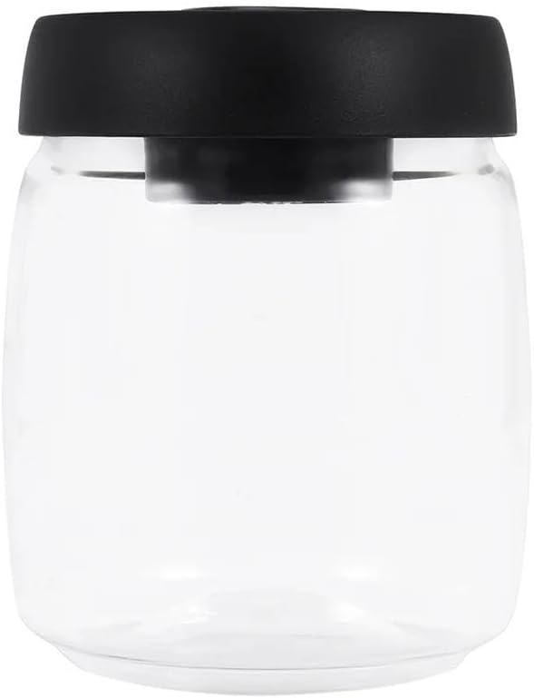 Mann Mart‚Airtight Glass Coffee Bean Storage Container - Vacuum Sealed Jar for Kitchen, Tea, Snacks, & Milk Powder