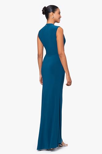 Image of Betsy & Adam Women's Sleeveless High Neck Bodycon Formal Maxi Dress, Forest, 10
