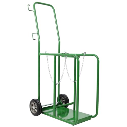 Carretilla para cilindros de soldadura 440lbs con ruedas de goma sólidas miniatura 7