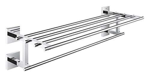 GROHE Start Cube Rack Porte-Serviettes Mural, Fixations Cachées, Vis incluses, Brillance Eclatante, Taille 60cm, Chromé, 41099000