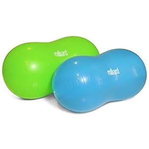 Milliard Peanut Ball Variety Pack – Approximate Sizes: Green 39×20 inch (100x50cm) and Blue 31×15 inch (80x40cm) Physio…