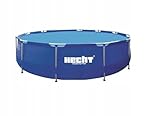HECHT Stahlrahmen Pool Swimmingpool – 360 x 76 cm und 300 x 76 cm zur Auswahl – Familienpool rund mit Metallrahmen – XXL Outdoor Badespaß für die ganze Familie im eigenen Garten 6.125 Liter