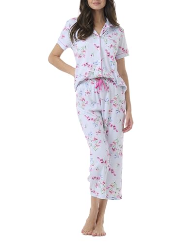 Image of Karen Neuburger Women's Short Sleeve Girlfriend Capri Pajama Set