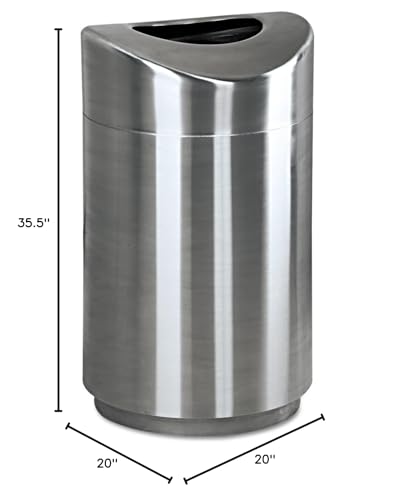 Caneca de basura metálica abierta Rubbermaid 30 gal miniatura 6