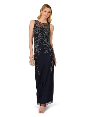 Image of Adrianna Papell Women's Beaded Column Long Dress
