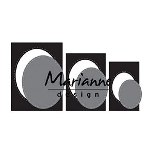 Marianne Design, ovales basiques passe-partout, Matrices de découpe et embossing Creatables de pour Projects de loisirs créatifs avec du Papier, 12 x 16 cm