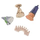 Ensemble flexible : cet ensemble comprend des figurines miniatures de jardin et des éléments de bouddha, vous permettant d’agencer librement des ornements miniatures de montagne artificielle et de pont chinois, des sculptures de jardin asiatiques et des ornements de paysage en pierre