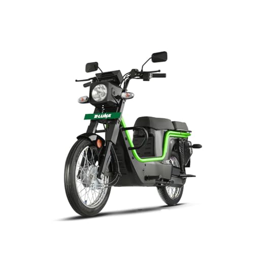 Image of Kinetic Green E-Luna X3 Plus High Speed Electric Scooter with charger - Sparkling Green - Ex-Showroom
