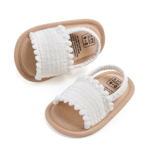Image of Infant Baby Boys Girls Summer Sandals Party Wedding Dress Flats Shoes Newborn Crib Shoes First Walkers Prewalkers 0-18 Months