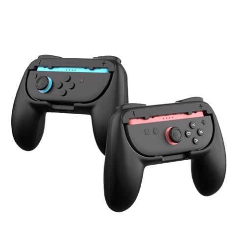 Hand Grips for Nintendo Switch 2 Joycon Controller Grip Handle Holder Attachment Accessories for Switch 2 Joy-Con, Black & 2 Pack