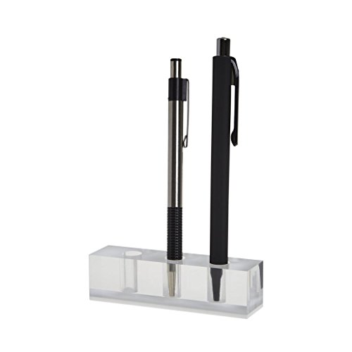 JR William Modern Pen Holder 3, Modern White Acrylic Pen Holder for
