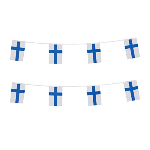 Finland Flag,TSMD 100 Feet Finnish Finn Flag National Country World Pennant Flags Banner String,International Party Decorations For Olympics,Bar,Grand Opening,School Sports Events,Festival Celebration