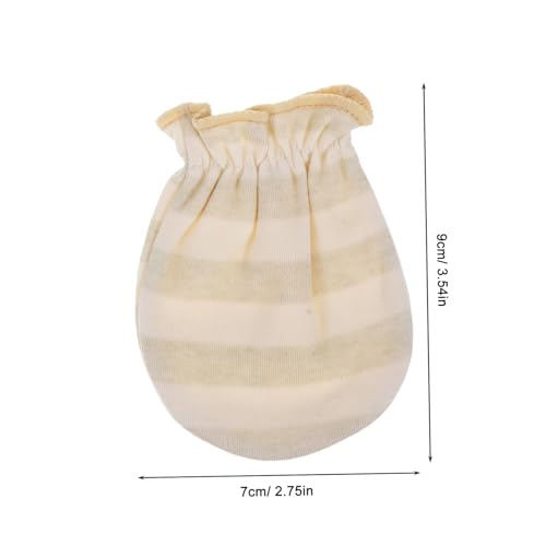 2Pairs No Scratch Mittens for Newborn Soft Chew Design Breathable Mitts for Boys Stripe Wide Stripe2