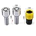 M14 x 1.5 Anti-Theft Wheel Locking Lug Bolts for Volkswagen (VW) Golf Jetta Beetle Passat Audi, Solid Steel, Chrome Silver,Set of 4piece,2 Keys