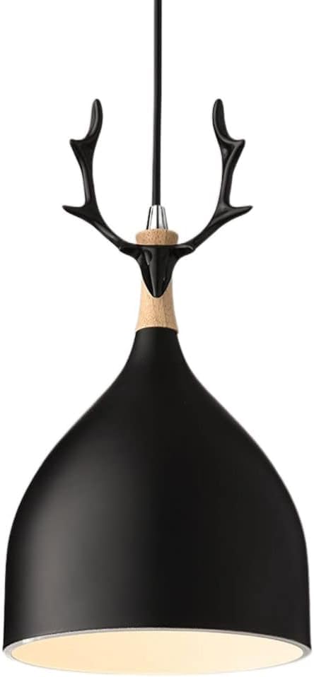 Lustre en bois moderne E27 suspension minimaliste pour bar et restaurant