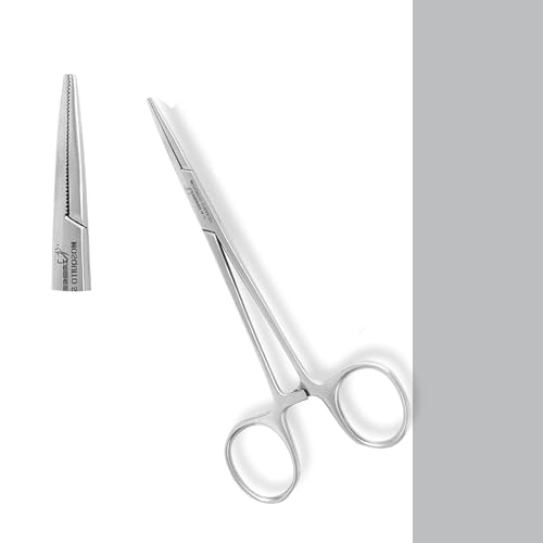 ZAMAHA UK ® Pinze emostatiche per zanzare, 12,5 cm, con bloccaggio, in acciaio inox, per cani, gatti, animali domestici, pinze per capelli e orecchie, forbici da pesca (dritte)