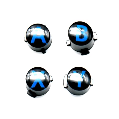Botón de repuesto ABXY personalizado para mando Xbox Series S/X, para mandos inalámbricos Xbox One Series X S, edición limitada, juego de botones de cristal A B X Y (azul sin dular)