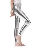 ✨Einzigartige Eigenschaft: Glänzende mädchen leggings in hellem Metallic, funkelnden Glitzer und Blickfang, machen Ihr Mädchen attraktiver und charmanter aussehen.