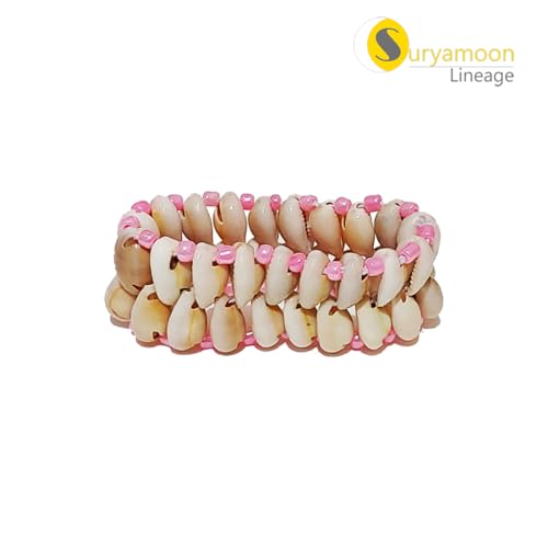 Generic Suryamoon Shell Bracelet, Handmade Cowdie, Pink, Pack of 2 - Image 5