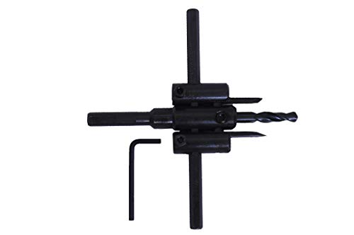 Image of Jon Bhandari Tools Adjustable Circular Hole Cutter - Drill Bit Tool for Cutting Wood, Plastic & Soft Metal (30mm-120mm)