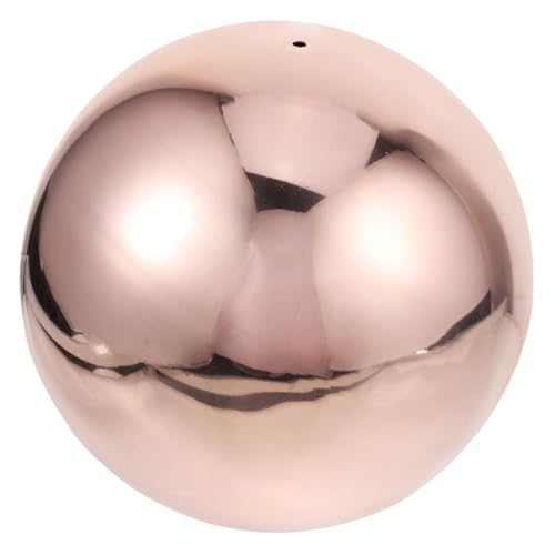 TOYZFRIENDY Boule de Jardin Creuse Acier Inoxydable Rose Doré Sphère Polie Miroir Réfléchissante Décoration Extérieure Légère et Portable