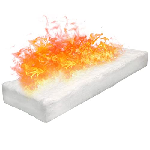 URPIZY Esponjas en Lana Cerámica para Chimeneas de Etanol - 30 x 20 x 1cm - Esponja de cerámica, Fibra de cerámica, algodón de cerámica, Lana de cerámica para bioetanol, biochimenea, Chimenea Cover