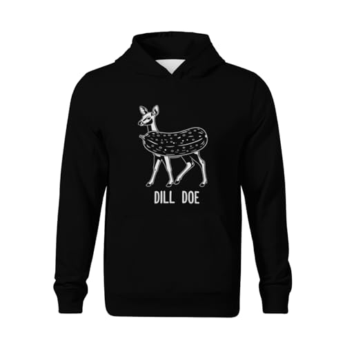 Kids Vintage Dill Doe Funny Pickle Deer Boys Girls Lightweight Kangaroo Pocket Fleece Hoodies2
