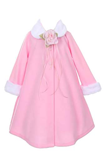 Image of iGirlDress Little Girls Cozy Fleece Cape Jacket Coat 2 Pink