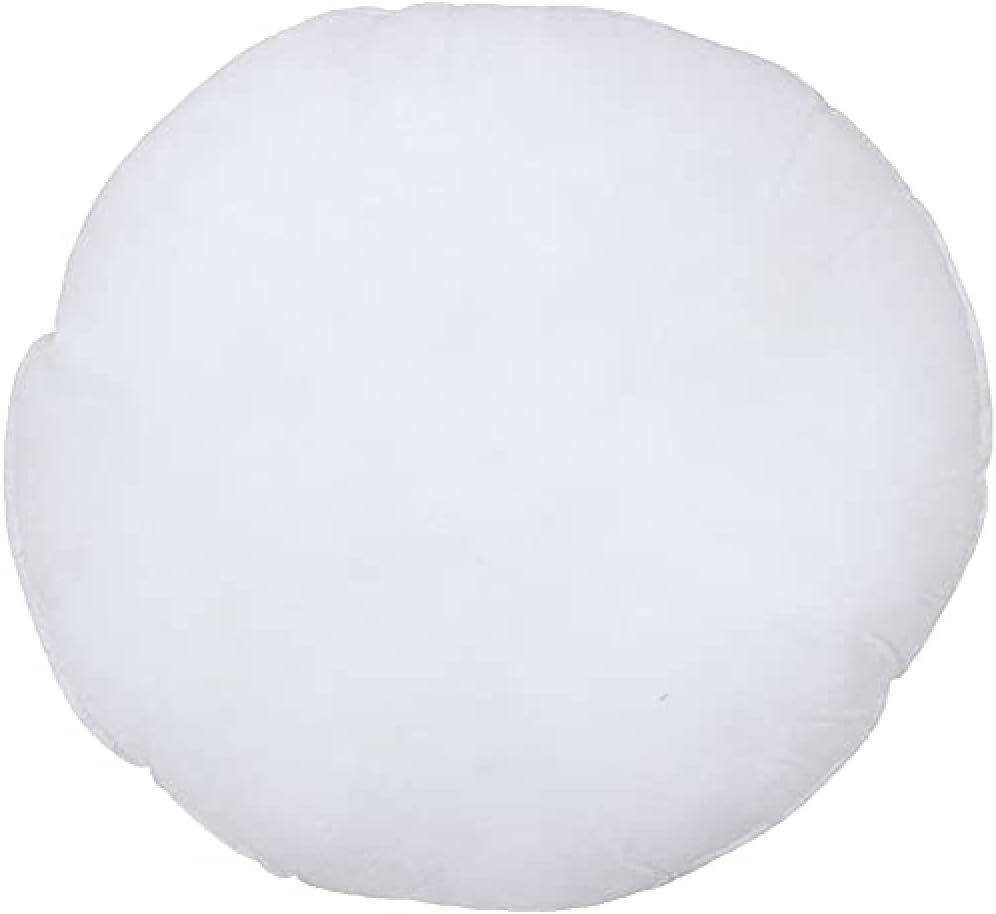 Riva Paoletti Hollowfibre Cushion Pad Insert Inner- Round Circle Shape - 100% Polyester Filling - Double Stitched Edges - 50 x 50 x 12cm (20" x 20" x 5" inches) - Designed in the UK