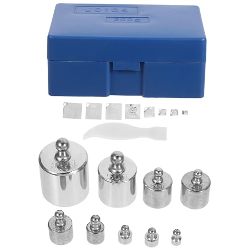 NAMOARLY -g Calibration Weights Set Precision Digital Scale Calibration Kit Chrome Finish Tweezers