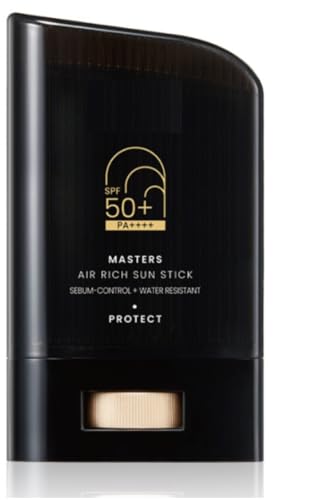 Masters Air Rich Sun Stick SPF50+ PA++++ 22g, Lightweight, Non-Greasy Sun Stick for Face, Water-Resistant, Pack of 2