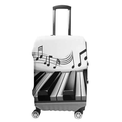 Carry on Luggage Cover Piano Music Symbol Suitcase Covers for Luggages Tsa Approved Travel Luggage Sleeve Protector Elastic Suitcase Protector Anti-Scratch Washable Fits 19-30 Inch Case -M