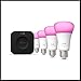 Philips Hue Starter Kit: Bridge Pro + 4 A19 E26 Smart Bulbs, White & Color Ambiance, Dimmable, Smart Light Hub, Works with Apple Home, Alexa, Google, Samsung SmartThings