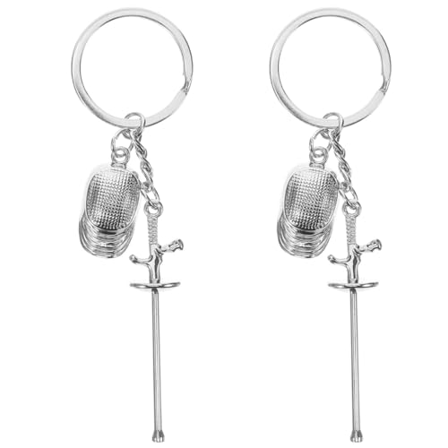 YARNOW Portachiavi Metallo Per Scherma - Ciondolo Souvenir Sportivo Per Appassionati Di Scherma - Decorazione Per Borsa E Chiavi Auto