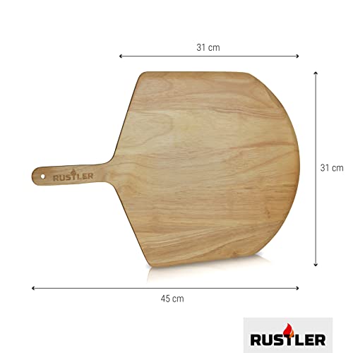 Flammkuchenbrett Rustler Premium Pizzaschieber aus Holz mit Griff