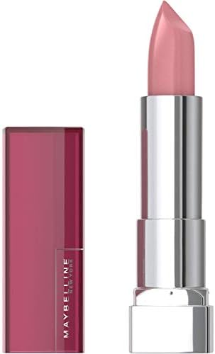 Maybelline Color Sensational Lipstick, Lip Makeup, Cream Finish, Hydrating Lipstick, Born With It, Nude Pink ,1 Count